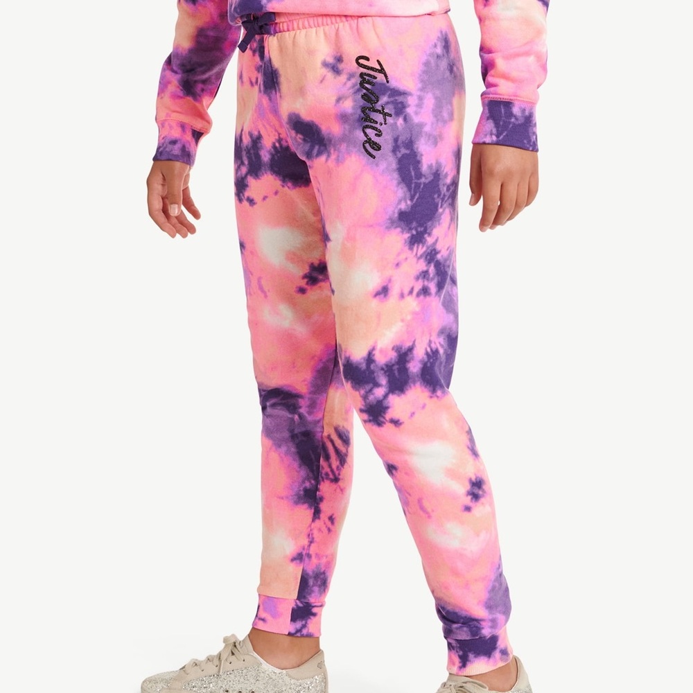 💗5 for $25💗 NWT Brand New Justice Pink and Purple Tie-Dye Sweatpants